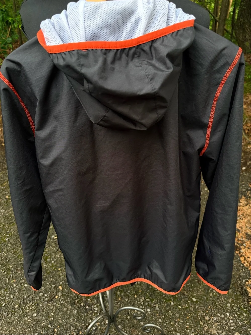 Jordan Youth Black Jacket with Neon Yellow-Green Zipper and Red Accents